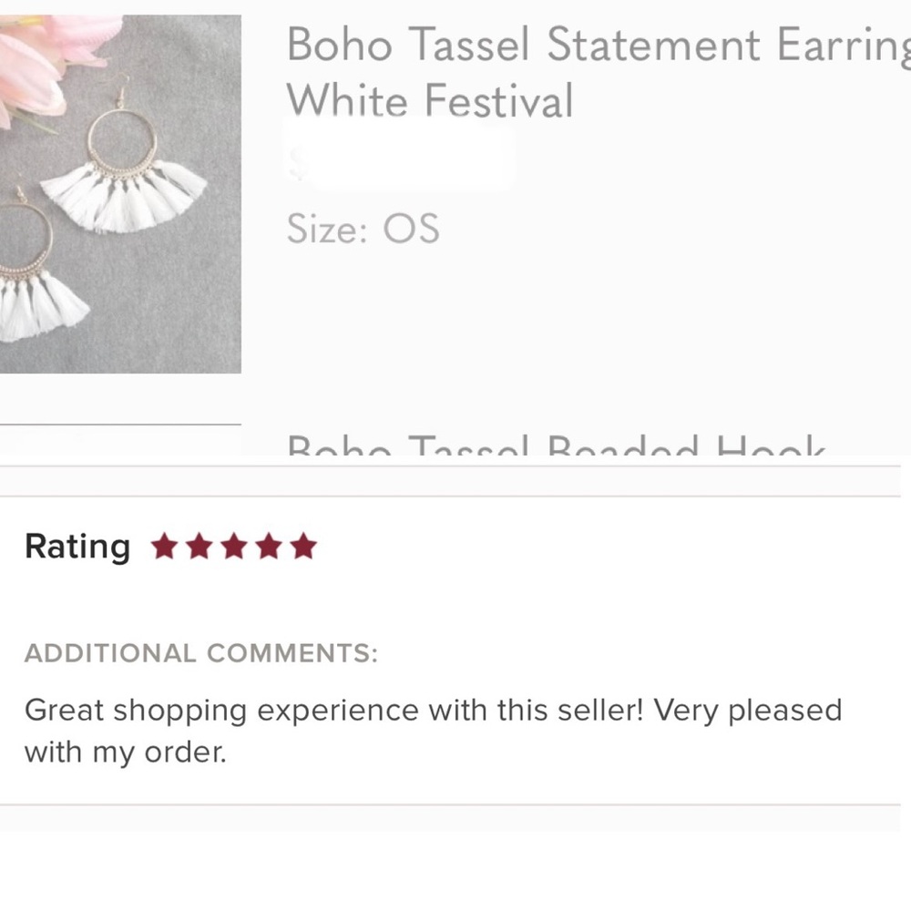 Boho Tassel Statement Earrings Black Festival - Picture 6 of 7